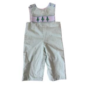 SHRIMP & GRITS KIDS TREE smocked overalls, 6mos,  Baby overalls, Gingham